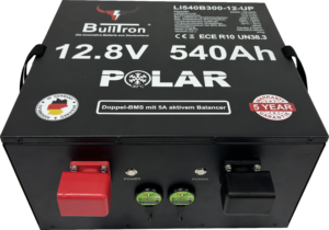 Polar 540Ah incl. Smart BMS met 300A continu stroom & BT/WiFi app (onderstoel)