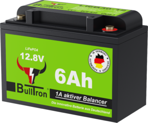 6Ah batterij met 6A continu- en 30A piekstroom voor het Clesana-toilet