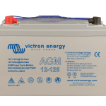 12V 125Ah AGM Super Cycle Battery (front with protectors)