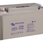 12V 130Ah AGM Deep Cycle Battery (left)