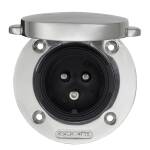 Stainless Steel Power Inlet with cover (front open)